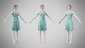3D Dress 36 Tropical Horizon