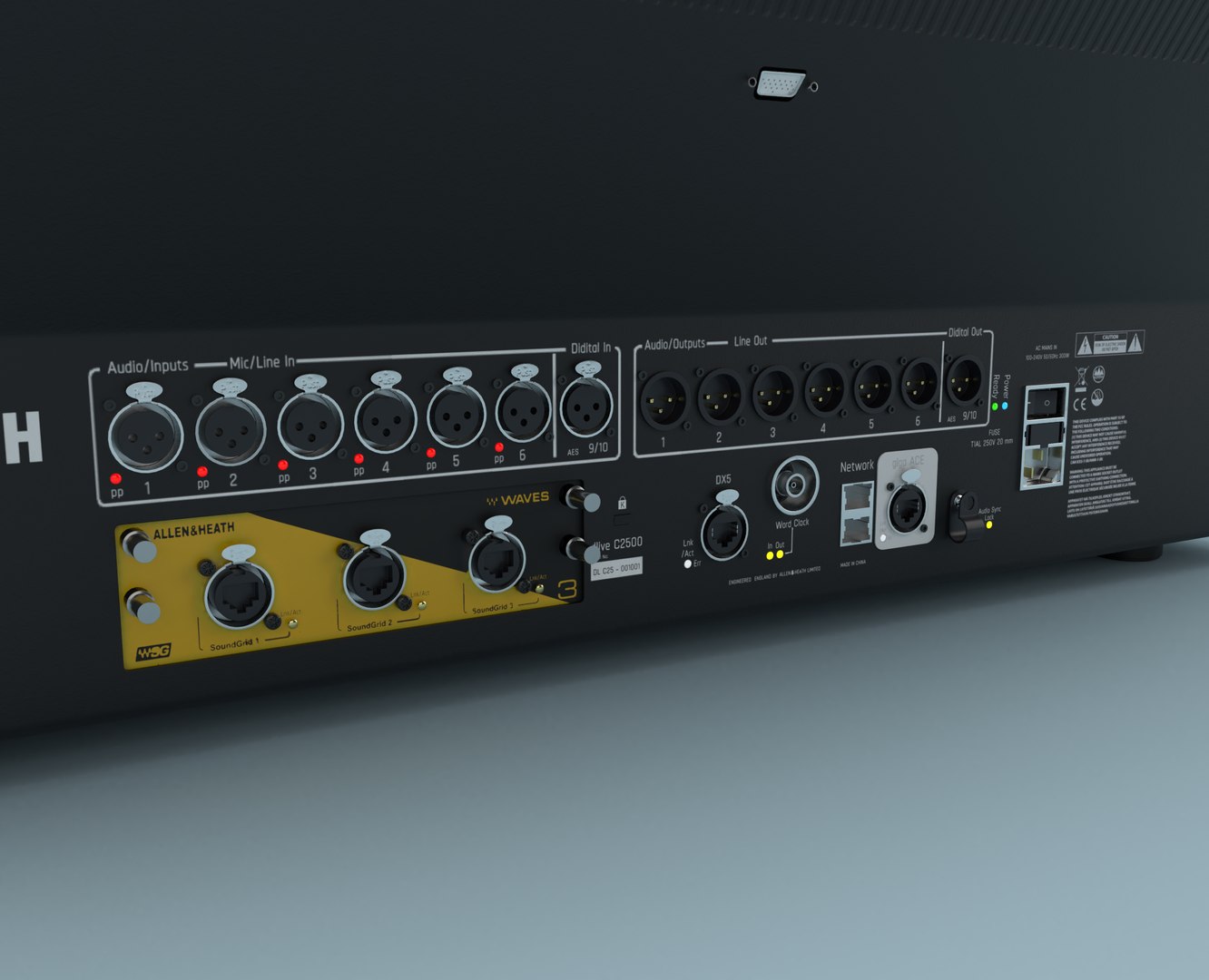 AllenHeath DLiveC2500 Mixing Console Model TurboSquid 1879043