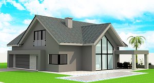 small villa 3D model