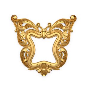 Frame mirror wall ornament onlay 01