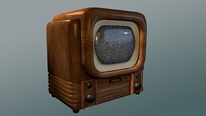 3D old timey 1940s tv model