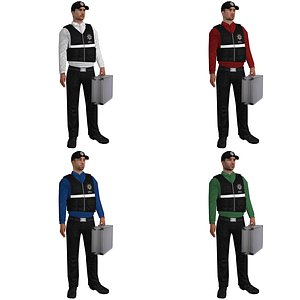3d pack rigged csi agent