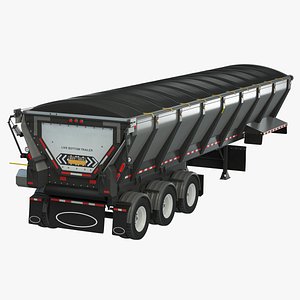 3D Live Floor Trailer model