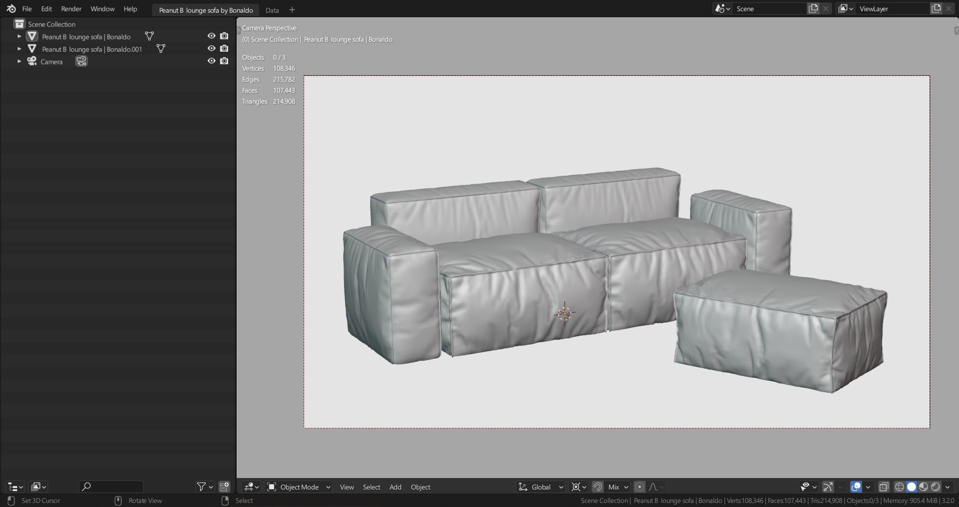 3D Peanut B  lounge sofa by Bonaldo model https://p.turbosquid.com/ts-thumb/v2/UD1iuQ/tx/screenshot_1/png/1661020434/1920x1080/fit_q87/6f41e972b2bc499319590930bdaca4c1759966db/screenshot_1.jpg