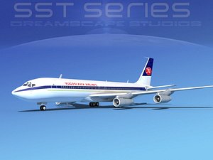 707-320 boeing 707 airliner 3d model