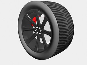 3d road racing tire wheel