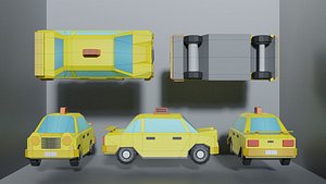 Lowpoly Taxi Car