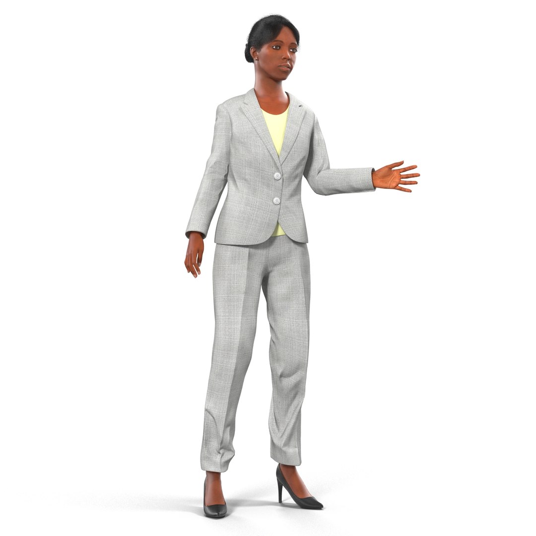 3d business woman african american