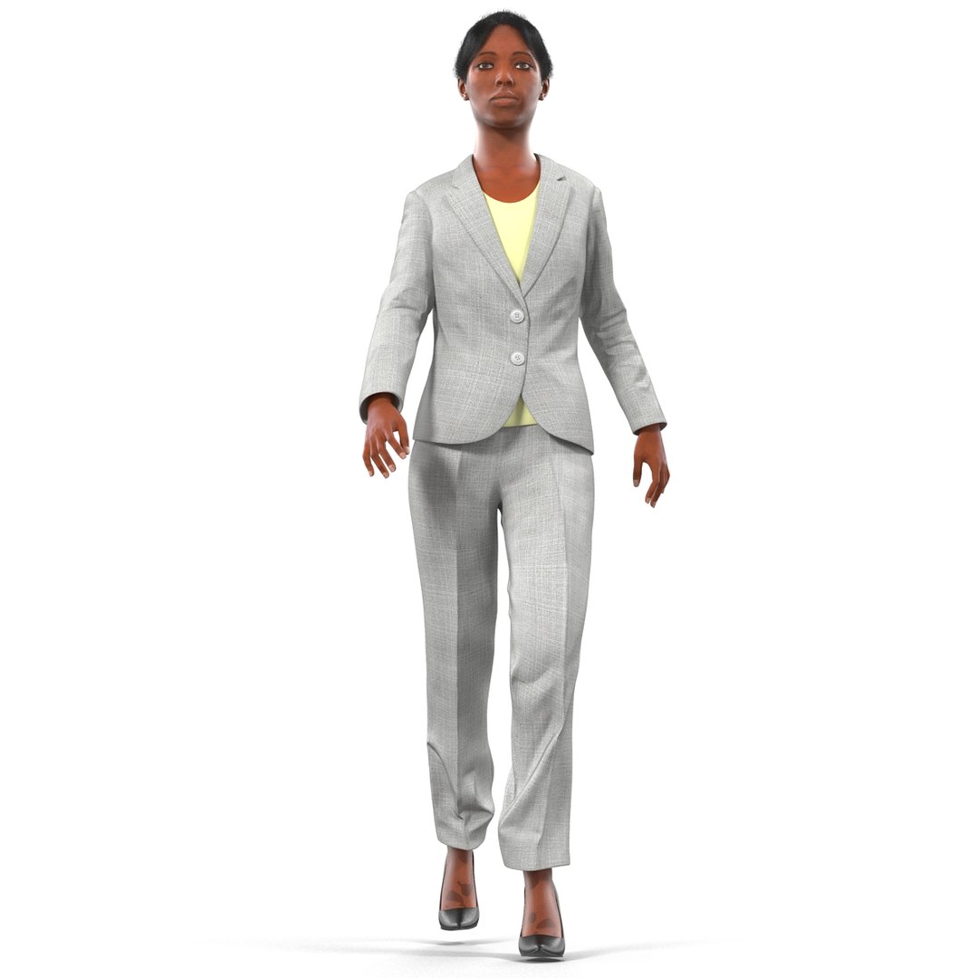 3d business woman african american