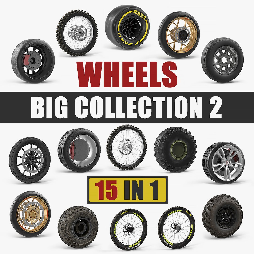 Wheels Big Collection 2 3D model preview