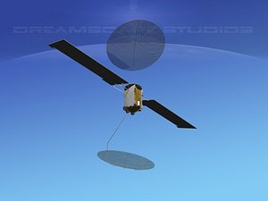 3D muos communications satellite