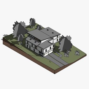 3D Roof house - Revit 3D model model