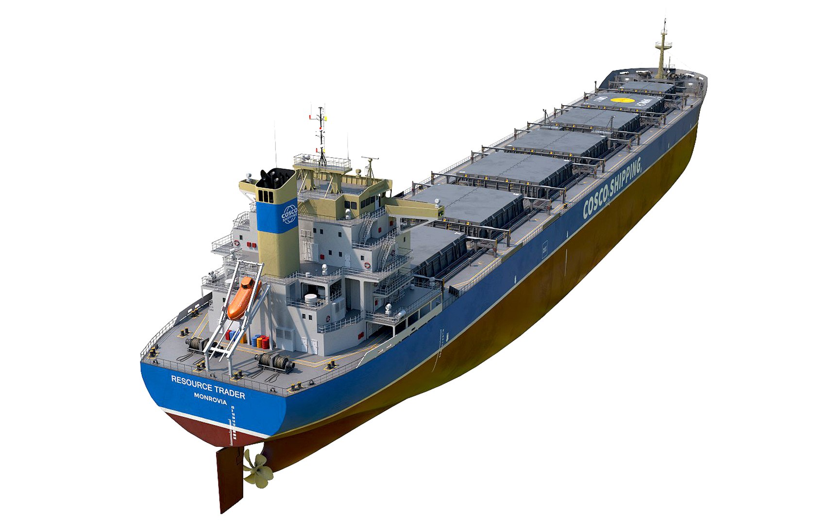 Vessel Bulk Carrier 3D Model - TurboSquid 1626999