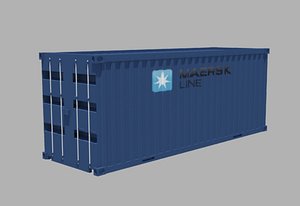 free container cargo 3d model