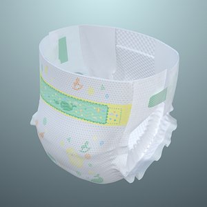3D model baby diaper