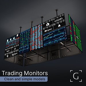 Stock Market Trading Monitors with Data