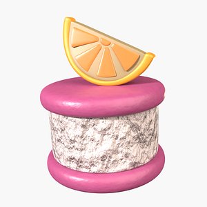3D Ice Cream Sandwich 3D Illustration