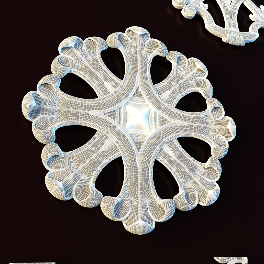 3D Venetian ornamental pattern set print model - TurboSquid 1746276