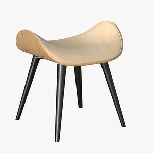 3D model Stool Chair Leather Modern