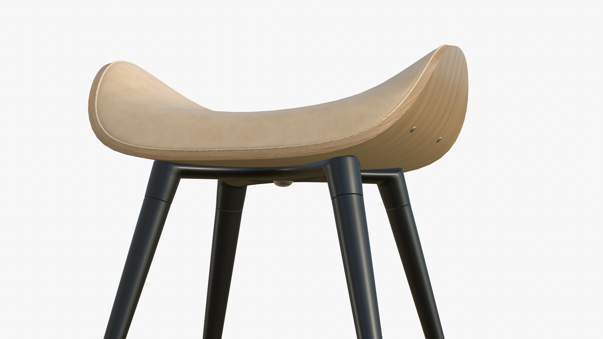 3D Model Stool Chair Leather Modern - TurboSquid 1850518