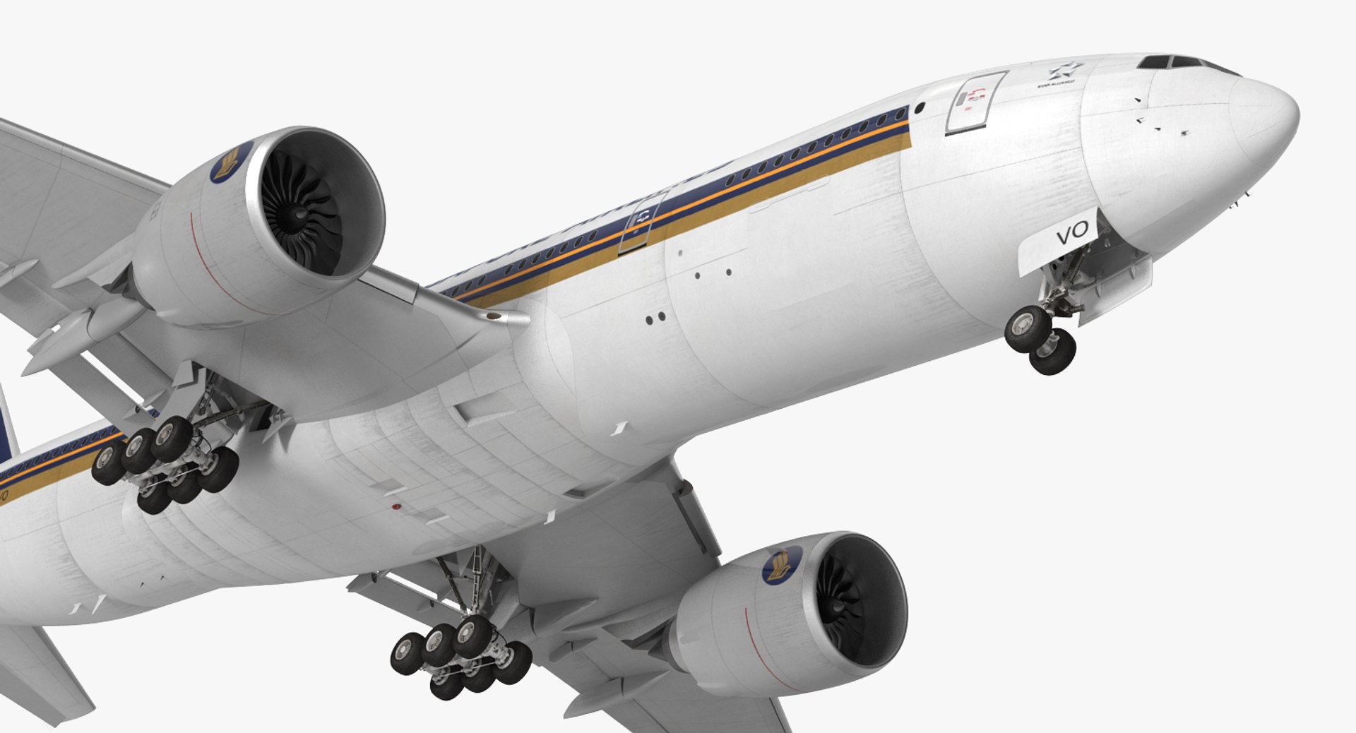 3d Model Boeing 777 200er Singapore