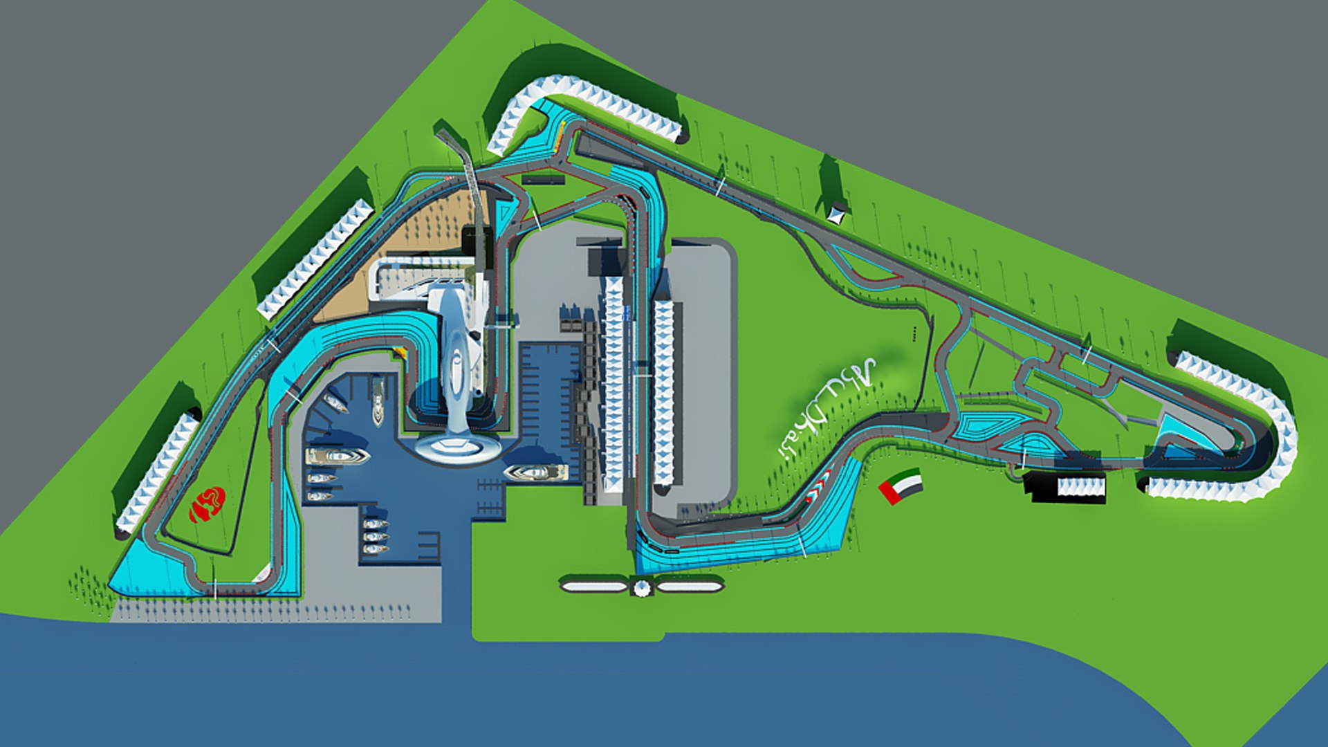 3D Yas Marina Circuit - TurboSquid 1540186