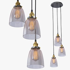 3d lamp glass 3 loft