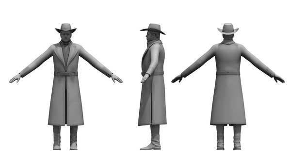 3D cow boy model