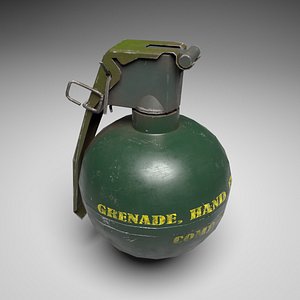 3D model Lowpoly m67 grenade