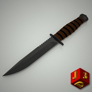 fighting knife 3d model