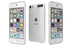 Apple iPod Touch White Low Poly 3D model