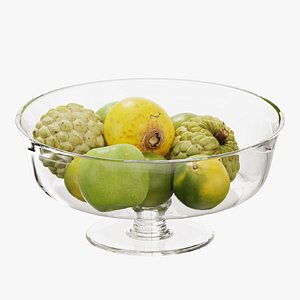 Large Fruit Bowl Lola set 04 3D