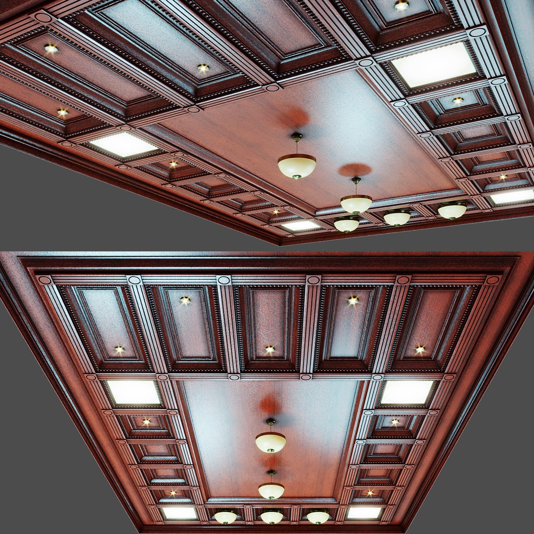 Ceiling set - wenge color 3D model 3D model - TurboSquid 1756192