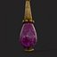Mittelalterliche lila Amethyst hängende Ohrringe