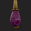 Mittelalterliche lila Amethyst hängende Ohrringe