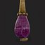Mittelalterliche lila Amethyst hängende Ohrringe