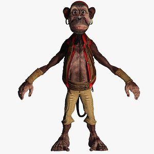 Macaco desenho animado Modelo 3D $10 - .obj .fbx - Free3D