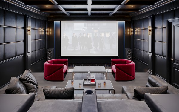 3D модель movie theater interior - TurboSquid 2024623