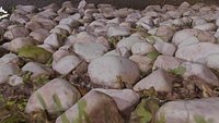 Scanned stairs with stones