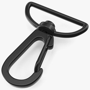 3D Metal Swivel Clasp Snap Hook Black