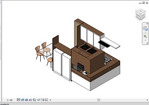 modelo 3d Cocina moderna revit familia 2015 - TurboSquid 1274542