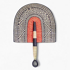 African Handwoven Fan 2 3D