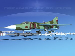 mig-23 flogger b fighter 3d max