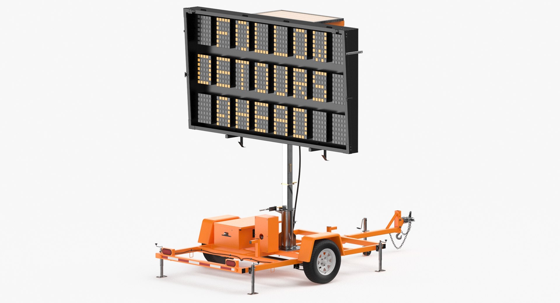 Mobile LED Sign Trailer Clean and Dirty 3D model - TurboSquid 1896799