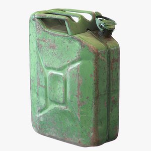 3d model old green rusty gasoline