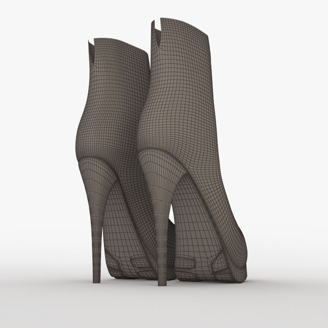 3d Model Female Boots