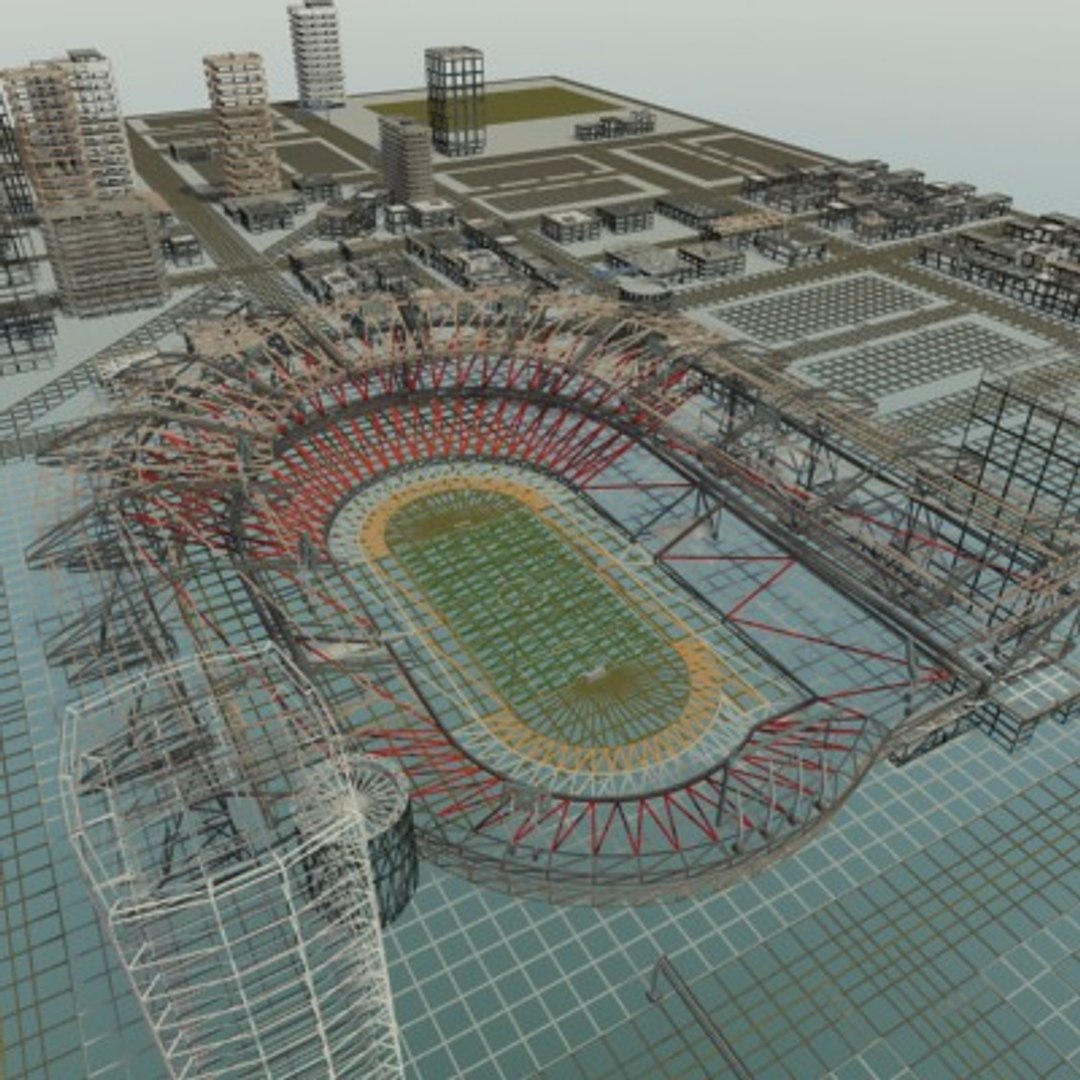 3d Football Stadium Buildings Rt