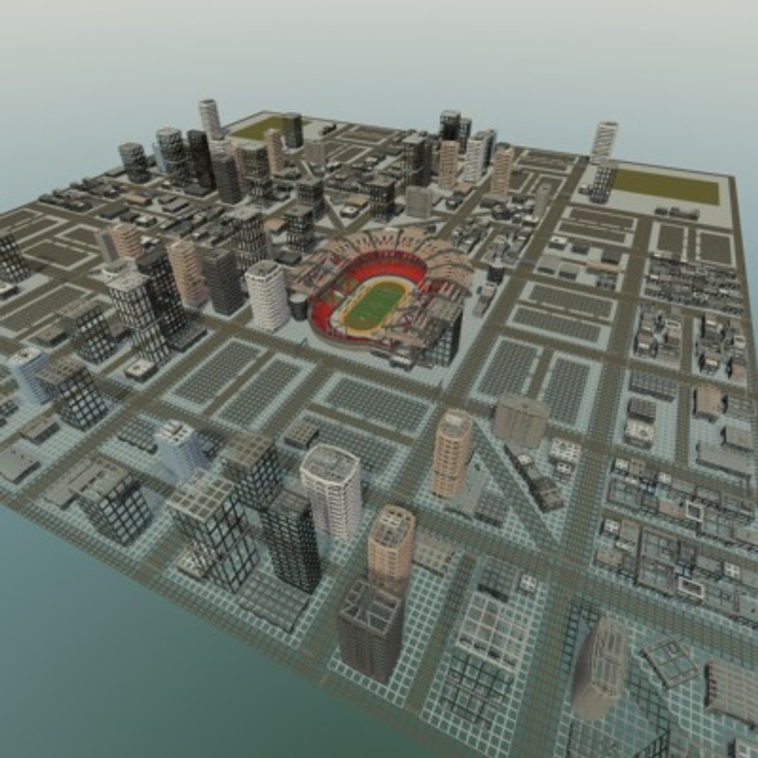 3d Football Stadium Buildings Rt