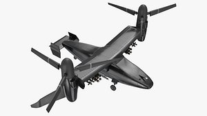 Combat Propeller Drone UAV 3D model