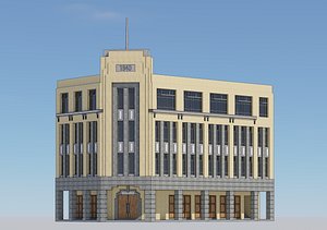 Malaysia Shophouse Corner 1940 3D model